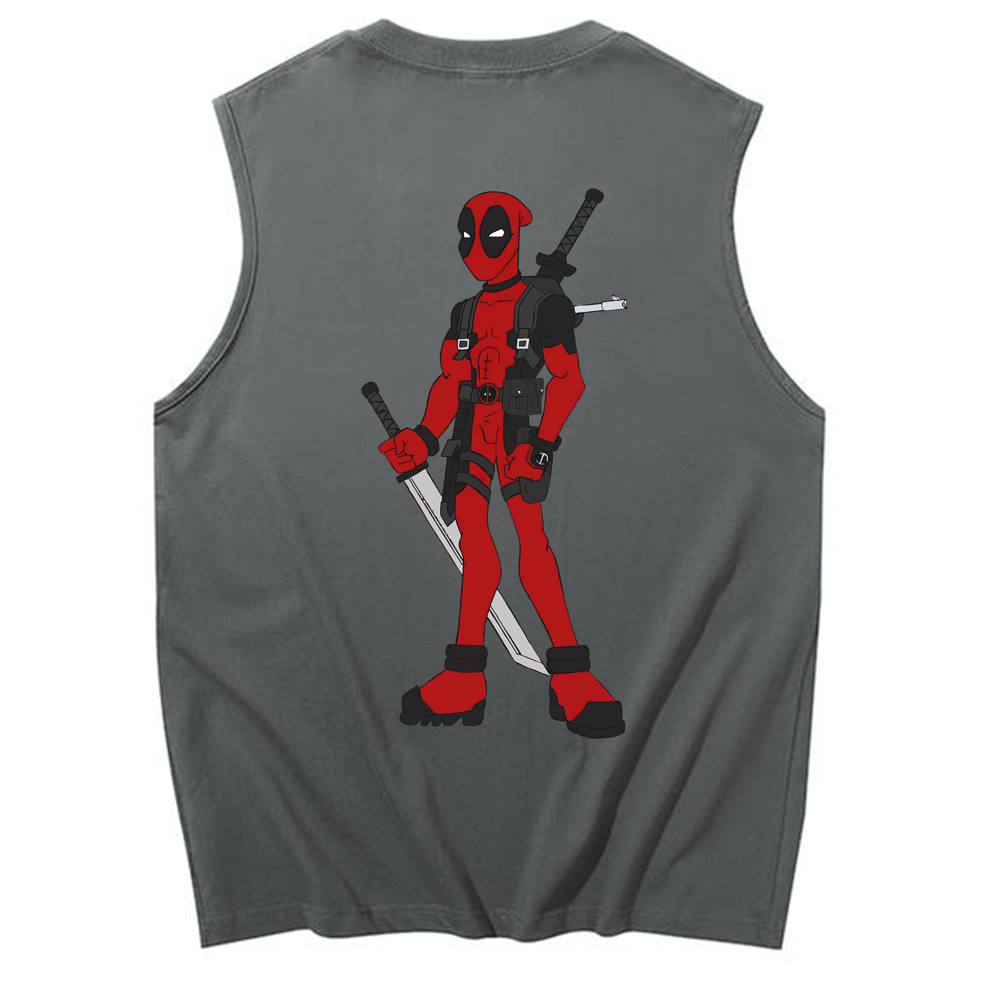 （画像用） Deadpool デッドプール コットン100％タンクトップ（背面プリント）